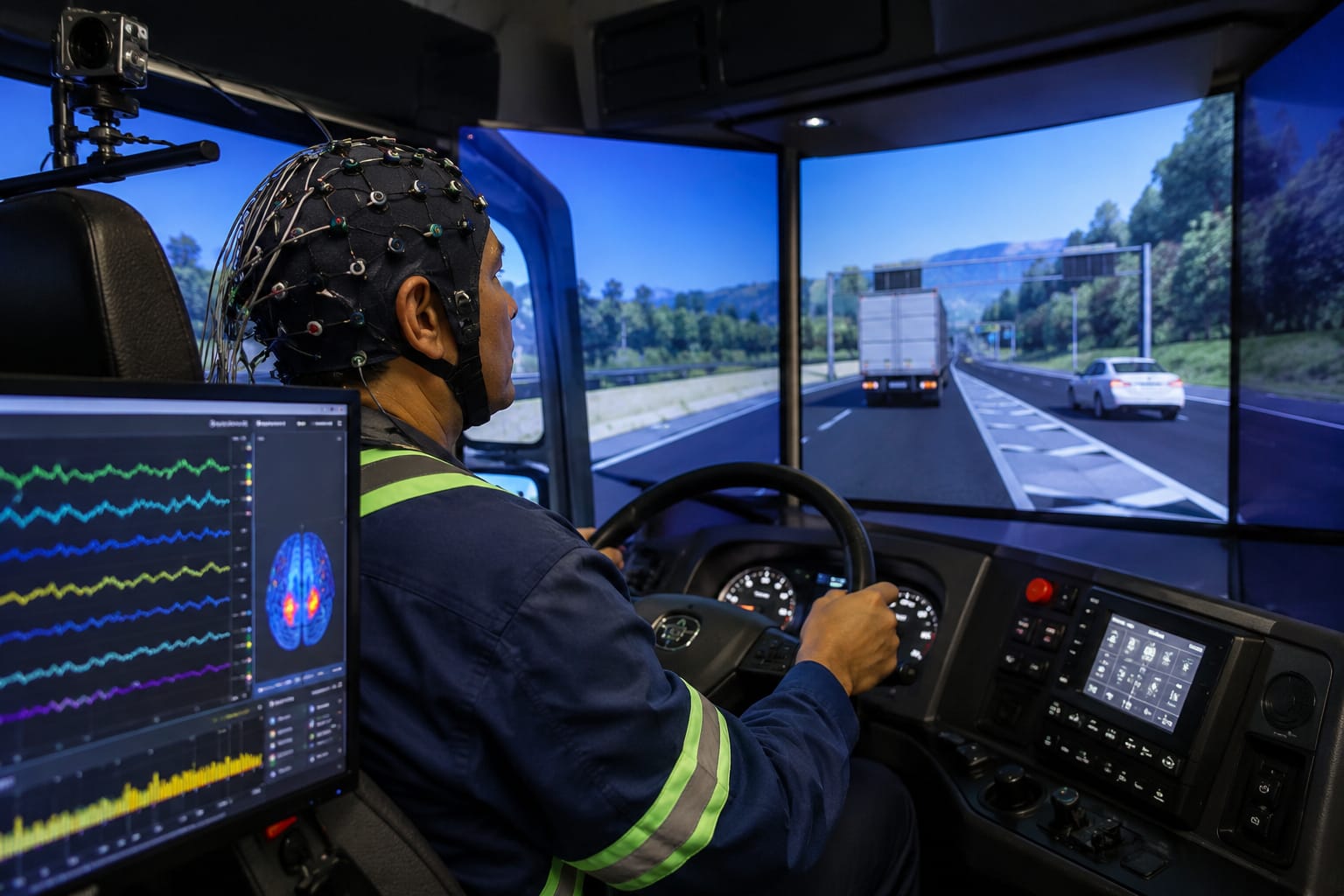 Driving Under the Microscope: EEG Monitoring of Heavy Vehicle Operators in Simulated Environments